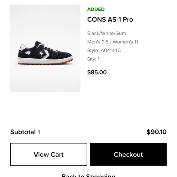 Converse Mens AS-1 Pro Size 10 New in Box A04144C - Picture 5 of 5